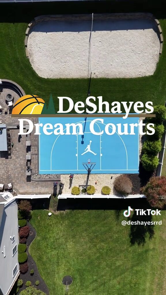 Transforming a Backyard Into a Dream Court Professional Basketball Court Installation, Precision Line Painting, and Custom Jumpman Logo