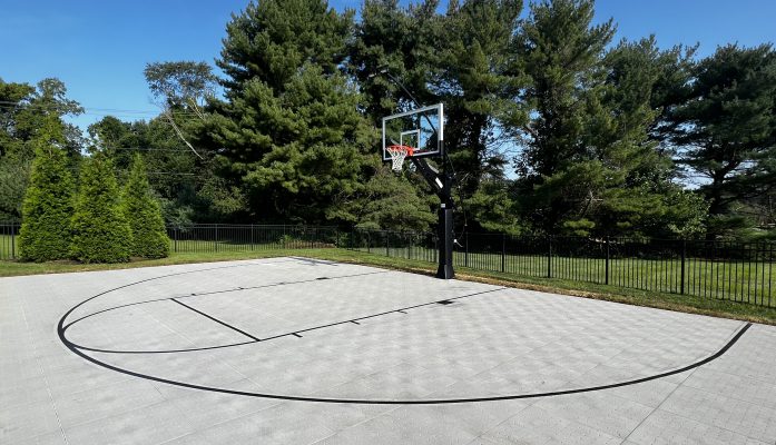 Custom Pervious Backyard Basketball Court