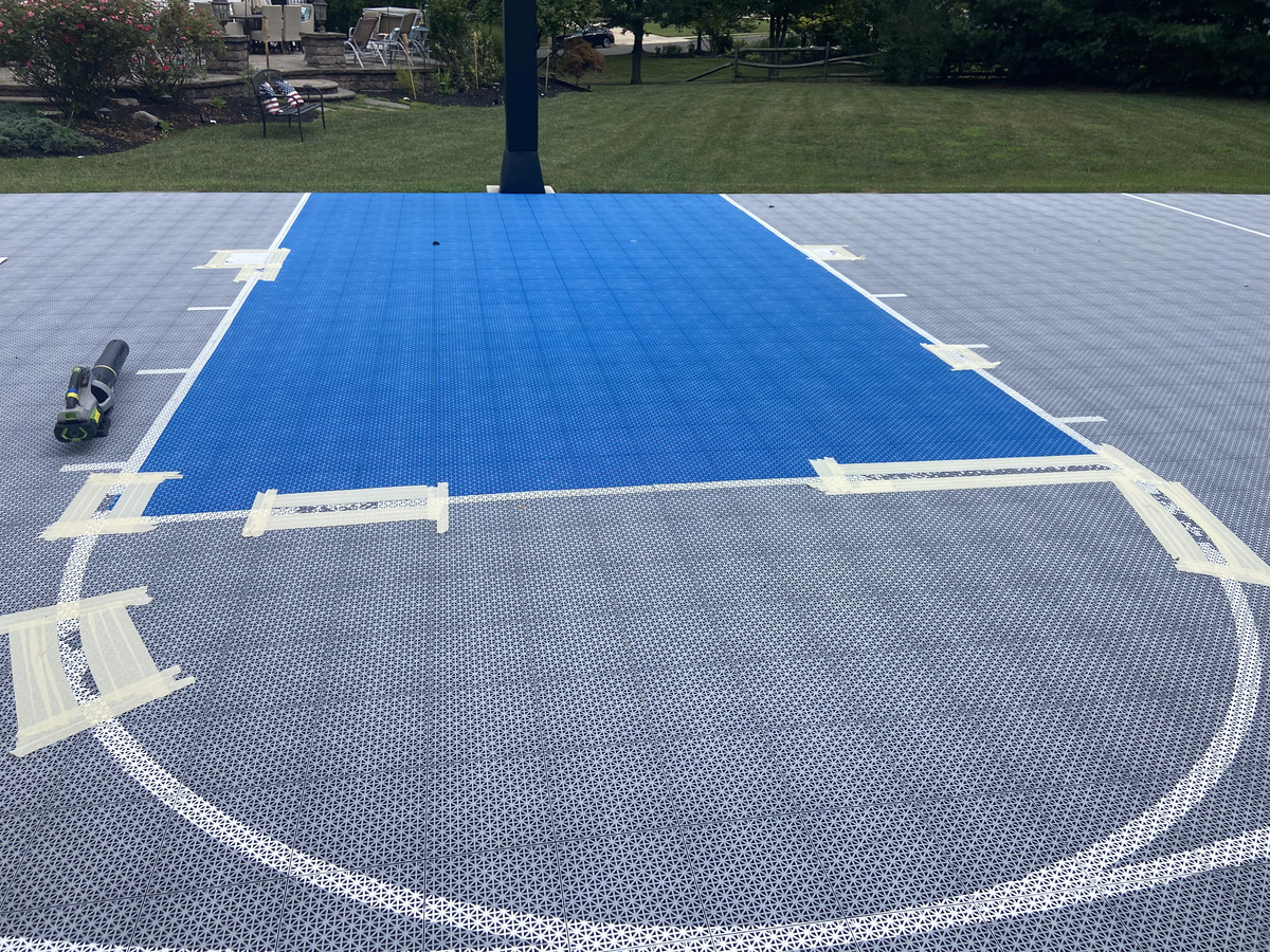 court-lines-touchup-backyard-basketball court-DeShayes-Dream-Courts