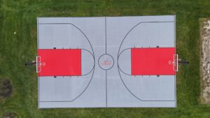 Basketball Court Sport Tile Resurface-completed with Custom Logo