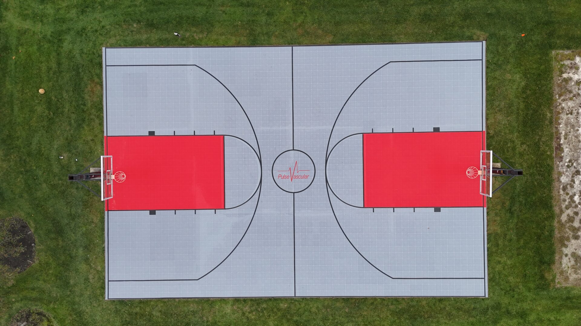 Basketball Court Sport Tile Resurface-completed with Custom Logo